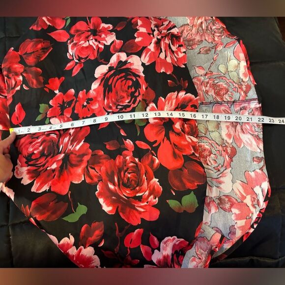 B. Smart Juniors Floral Rose Print Fit & Flare Mini Dress Size 1 - Picture 10 of 10